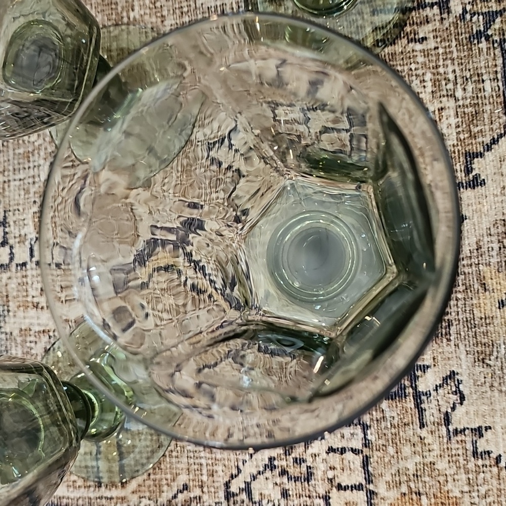 SALE! Vintage Lenox Pale Antique Green Goblets Set Of 4 - Picture 4 of 14